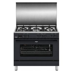  طباخ غاز زوجور - 5 شعلات - ZRC93BM - أسود 