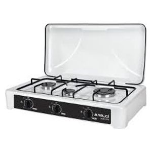  Newal HOB-203-01 - Tabletop Gas Stove - 3 Burners - 60 × 30 cm - White 