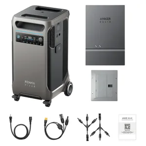  Anker A1790211 SOLIX F3800 - Portable Power Station - 3840Wh - Ultra-High 6000W AC Output - Silver 
