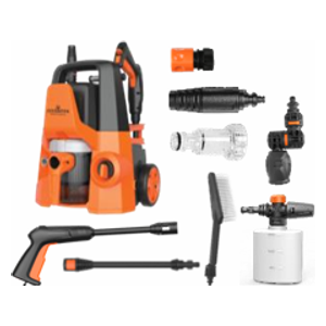 Embleme  WPVC250 - 2-in-1 High Pressure Washer and Vacuum Cleaner - 1600W - 130 Bar - Orange 