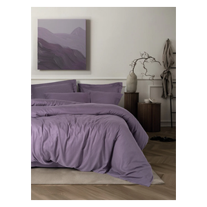  صدف طقم غطاء لحاف مزدوج 220 × 200 سم - 4 قطع - ارجواني 