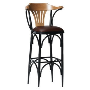  SADAF Bar Stool For Restaurants and Kitchens - Dark Brown 