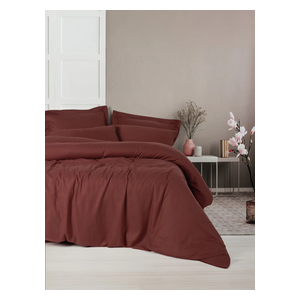 SADAF Comforter Cover Set, Double , 200 x 220cm - 4 Piece - Red Claret