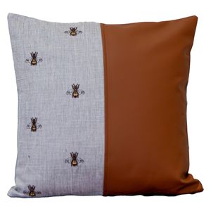  SADAF Artisan Split Fabric Accent Pillow - Brown 