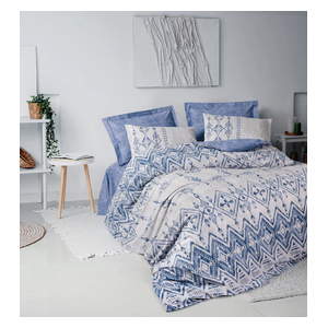 SADAF Comforter Cover Set, Double , 200 x 220cm - 4 Piece - Blue