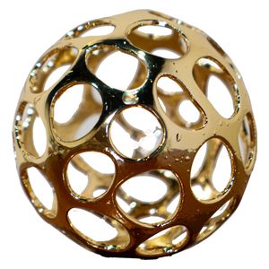  صدف كرة زخرفية مفتوحة - HY111 - ذهبي 