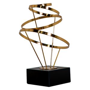  صدف منحوتة معدنية معاصرة - D94A - ذهبي 