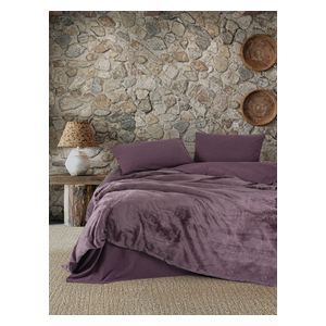  صدف طقم غطاء لحاف مزدوج 220 × 200 سم - 4 قطع - بنفسجي 
