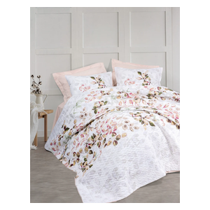  صدف طقم سرير كامل مزدوج 230 × 220 سم - 4 قطع - بيجي 