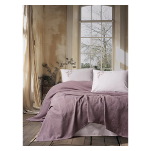 SADAF Bedspread Set, Double , 220 x 230cm - 4 Piece - Lilac