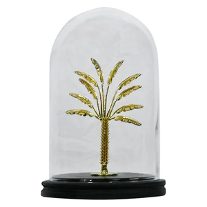  SADAF J19 - Exotic Palm Tree Desk Sculpture - Gold 