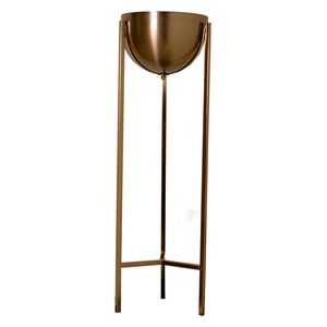  SADAF D90A - Tall Modern Gold Planter on Stand - Nickel Copper 