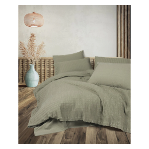  SADAF Comforter Cover Set, Double , 200 x 220cm - 6 Piece - Green 