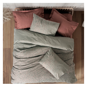  صدف طقم غطاء لحاف مزدوج 220×200 سم - 4 قطع - سلمون 