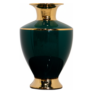  SADAF Large Emerald Green and Gold Decorative Ceramic Vase - 793-1 