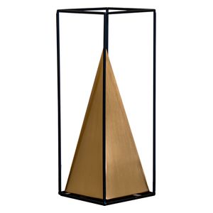  SADAF Large Minimalist Pyramid in Cube Cage Sculpture - D612A 