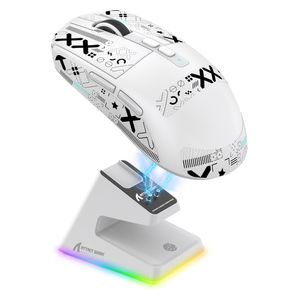 ATTACK MATTX6WH  - Wireless Gaming Mouse - 26,000 DPI - Up to 200 hours - White