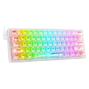  لوحة مفاتيح سلكية  للالعاب ريدراكون - K617CT - اضاءة RGB - التحكم بالإضاءة على اللوحة - ابيض 