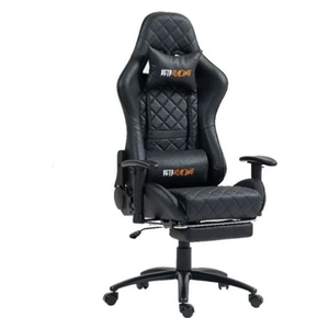  BETA Racing Lux Gaming Chair - Ergonomic Adjustable Chair with Retractable Footrest - Removable Cushions - Black 