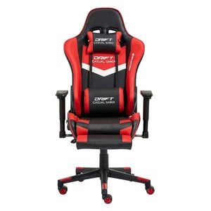  Ari Gaming Gaming Chair - Wide Seat - Movable Footrest - Black 