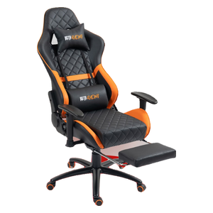  كرسي ألعاب بيتا رايسنج - كرسي مريح قابل للتعديل مع مسند قدم قابل للسحب - وسائد قابلة للإزالة - أسود 