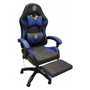  Noor Erbil - Luxury Leather Gaming Chair - 135cm Adjustable Backrest Footrest Dual Cushions - Massage & RGB - Full Controller 