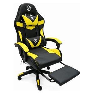  Noor Erbil Professional Leather Gaming Chair - RGB Lighting - Massage & Adjustable Footrest 