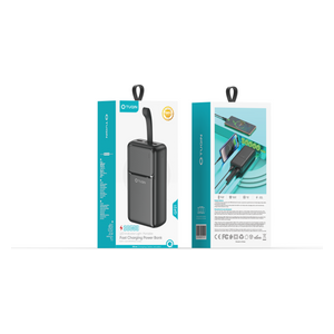 شاحن محمول كيو-توكين - 30000 مللي أمبير - مقاوم للحريق ABS - أسود