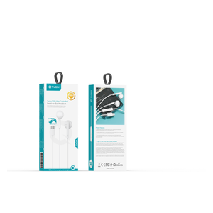 سماعة رأس داخل الاذن سلكية كيو-توكين - نوع الموصل تايب سي - ابيض