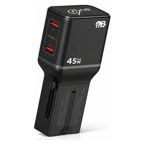  Nine CH 015 - Dual USB-C Travel Charger - 45W - Black 