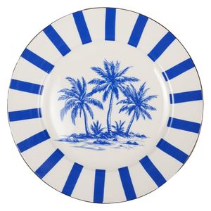 Seen Palm Tree Bowl Set - 6 Piece Large - Blue