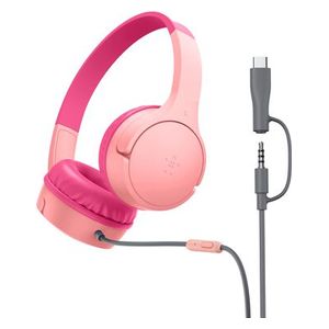  Belkin AUD010hqPK - wired Headphone Over Ear For Kids - USB-C - Pink 