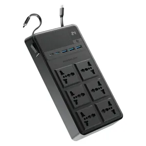  Powerology PWCUQC030 - Power Socket - 2500W -  Black 