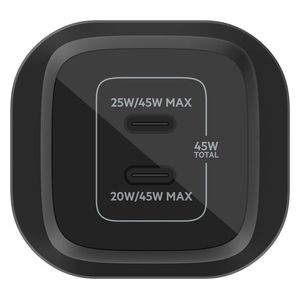 شاحن 2 في 1 بلكن - 1936 - بقوة 45 واط - اسود