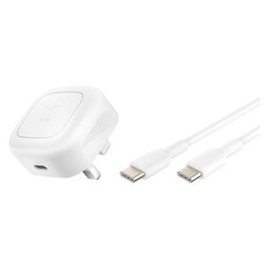 شاحن جداري بلكن - 20 واط - 2659 - مع كيبل يو اس بي سي  بطول 1 متر - ابيض