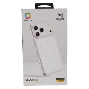  حافظة موبايل ماستر سوبر سليم ماج سيف لهاتف ايفون 17 برو ماكس - شفاف 