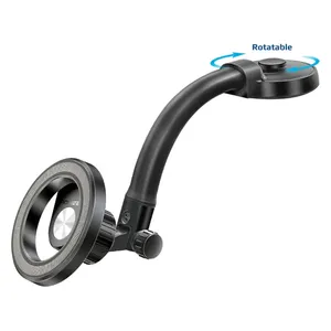  Promate MagHoop GN - Magnetic Car Phone Holder - Secure Mount - 360° Rotation - Black 