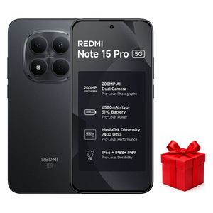  شاومي ريدمي نوت 15 برو 5G - دبل سيم - شاشة 6.83 انج اموليد - معالج ميديا تيك دايمنسيتي 7400-ألترا - 6580 مللي أمبير بالساعة، 45 واط - ميزات الذكاء الاصطناعي + هدية مجانية 