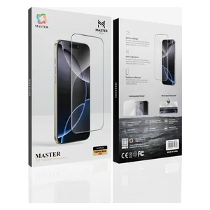  واقي شاشة ماستر ثلاثي الأبعاد لهاتف ايفون 16 برو ماكس - شفاف 