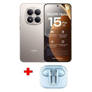  شاومي ريدمي نوت 15 برو 5G - دبل سيم - شاشة أموليد 6.83 انج ، 120 هرتز - ميديا تيك Dimensity 7400-Ultra - بطارية 6580 مللي أمبير بالساعة، 45 واط + سماعة داخل الاذن 