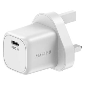  شاحن جداري ماستر - MSSUFCH35W WH - منفذ واحد - 35 واط - ابيض 