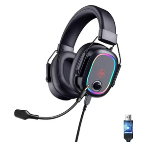  HP H1G - Wired Over Ear Gaming Headset - USB - Noise Cancellation - Black 
