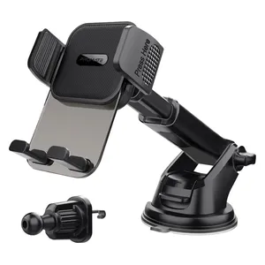 حامل هاتف شفاف متعدد الاستخدامات للسيارة من بروميت - TransHold EXT - تثبيت آمن على الزجاج - اسود
