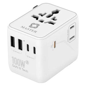  Master - Universal Travel Adapter - 100W - White 