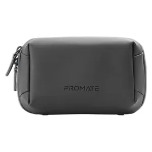  Promate Velvena - Mini Multi-Functional Tech Organizer Pouch - Black 