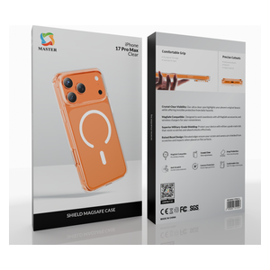  حافظة موبايل ماستر شيلد مع ماج سيف لهاتف ايفون 17 برو ماكس - شفاف 
