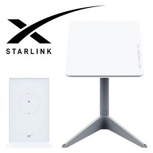  Starlink X Satellite Internet Kit - Tri-Band Wi-Fi 6 Router - White 