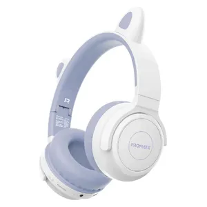  Promate Panda - Bluetooth Headphone Over Ear - Bluetooth 5 - 1000 mAh - White 