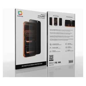  واقي شاشة ماستر ثلاثي الأبعاد للخصوصية - لايفون 17 برو ماكس - اسود 