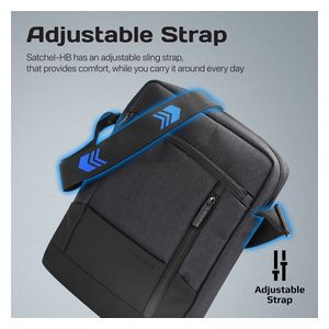 حقيبة كتف متعددة الجيوب من بروميت - Satchel HB - بحجم 13.3 انج - اسود